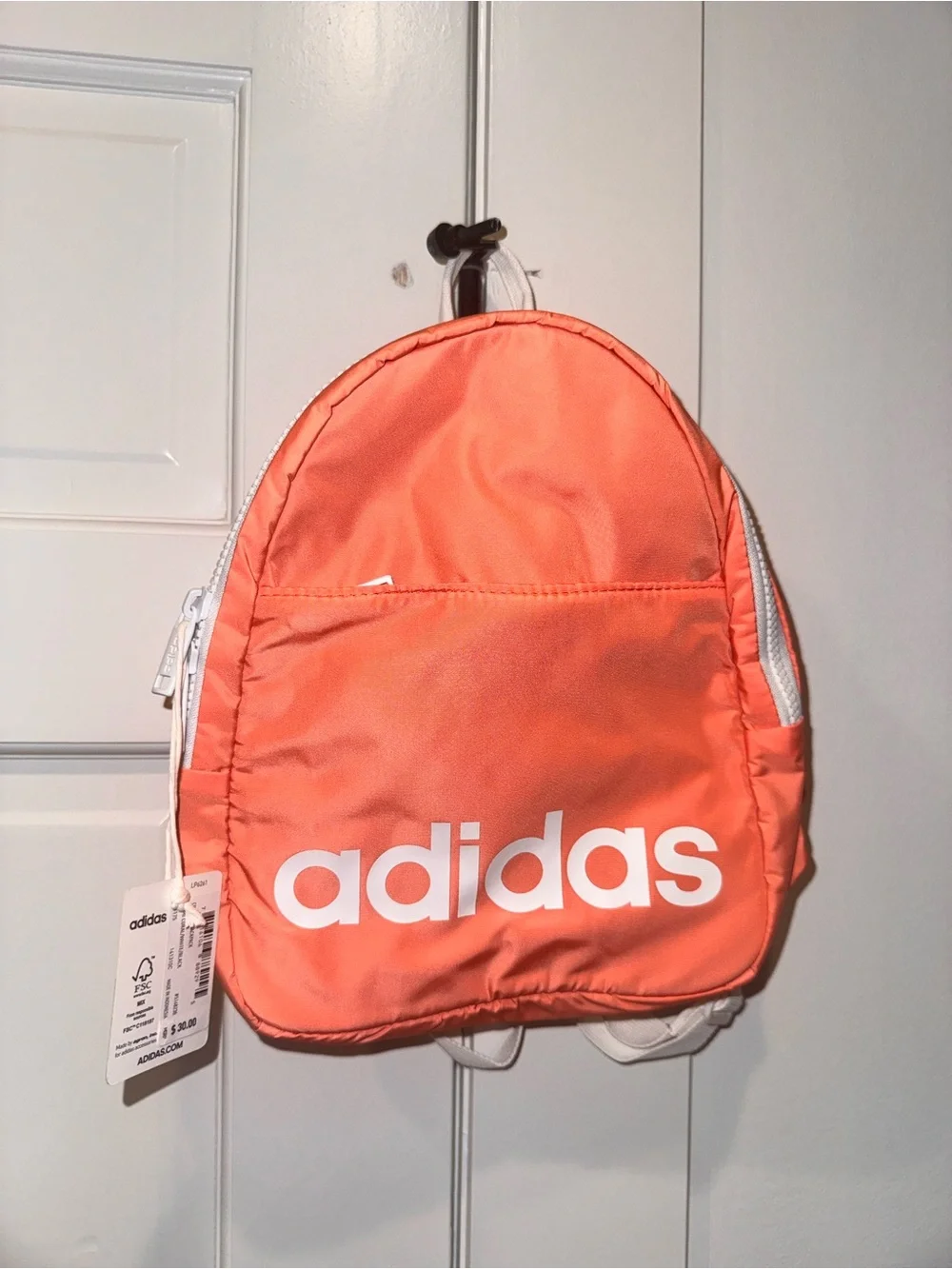 adidas Kids Coral-Orange Mini Backpack